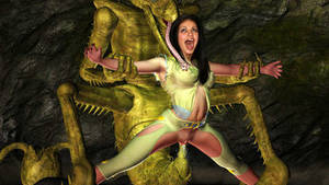 hentai monster orgasm - Mila K. 3D monster hentai porn