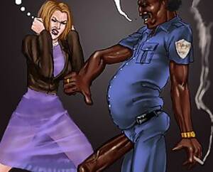 blacktoon porn - Negro cop on this black toon porn forced mother and daughter to suck his  phallus