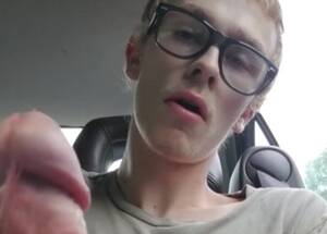 Hung Nerd Porn - Skinny hung nerd makes a big mess in the car - ThisVid.com