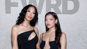 kimora simmons upskirt - Kimora & Ming Lee Simmons Soar in Sandals at FWRD x Dwyane Wade Party