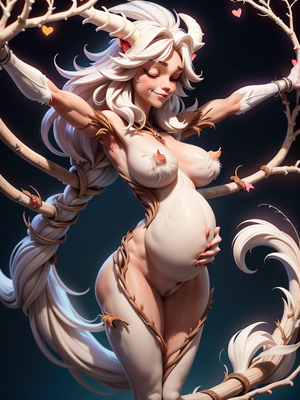 diagram cartoon porn - pregnant, abs muscle, on the head Complex horns a tree diagram AI Porn