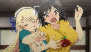 anime yuri bed strap on gif - Anime Yuri Grope Scene