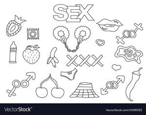 free drawn porn - Sex and porn elements hand drawn set vector image