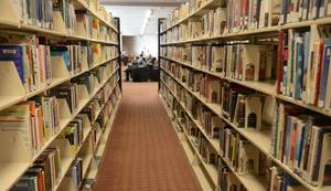 Anchorage Alaska - The book stacks at the Loussac Library in a 2016 file photo. (Bob Hallinen