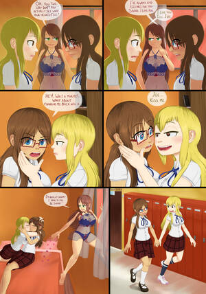 nerdy girl lesbian hentai - MentalCrash- Nerd versus Yuri Love Goddess â€“ [True Love] free Porn Comic |  HD Porn Comics