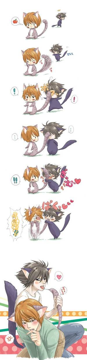 Light Yagami Gay Porn - L & Light from Death Note! :') <3 Ahem,