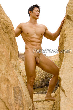 nude asian mail - Asian male model Peter goes crazy about exposing his muscles and meat stick