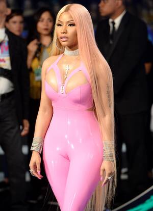 nicki minaj hot big tits - Nicki Minaj suffers 'camel toe' fashion fail in skin-tight pink latex  catsuit at MTV VMAs | The Irish Sun