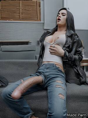 Jeans Masturbate - Porn image of jeans masturbation open mouth big cock shemale movie futanari  created by AI