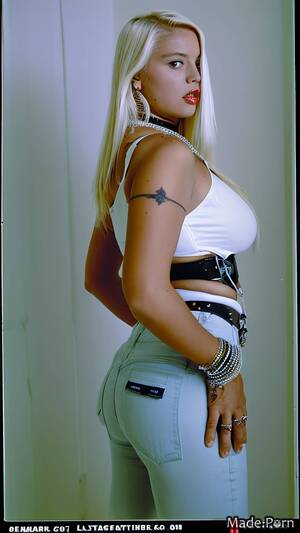 80s Jeans Porn - Porn image of 80s jeans spandex gigantic boobs necklace lesbian earrings  created by AI