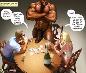 jaguar black cock toons - Rule 34 - 1girls 2boys big breasts big penis blonde hair breasts  dark-skinned male dark skin hair interracial jaguar (artist) lost bet male  netorare nude original original character penis strip poker stripping |