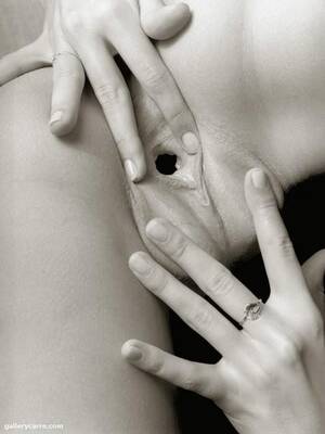 black white shaved pussy - black-and-white-nude-bent-over-fingering-shaved-pussy-spreading-pussy â€“  eighty days black