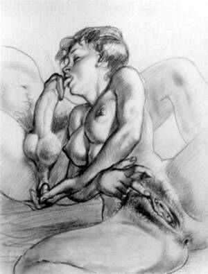 erotic art series - Tom Poulton Erotic Drawing