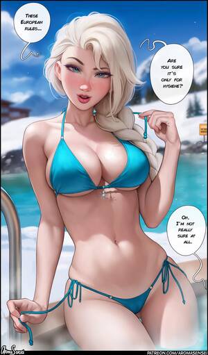 Disney Porn Caption Shower - Will you be swimming with Elsa? (AromaSensei) [Disney] : r/rule34