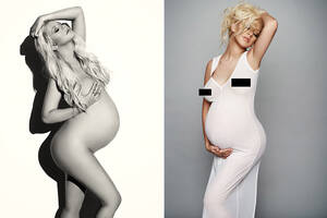 christina aguilera pregnant naked - Pregnant and 'proud': Christina Aguilera poses nude | Page Six