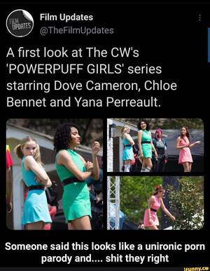 Dove Cameron Porn Captions - A first look at The CW's 'POW ERPU GIRLS' series starring Dove Cameron,  Chloe Perreault. Bennet