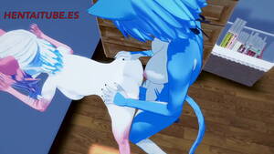 furry shemales having sex - Furry Futanari Hentai - Blue furry x Pink furry Hard Sex shemale - XNXX.COM