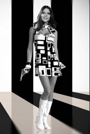 1960s Go Go Dress Sexy - Diana Rigg as Emma Peel in The Avengers, 1960s