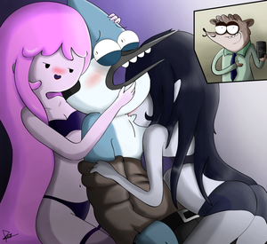 Adventure Time Regular Show - Rule34 - If it exists, there is porn of it / the-butch-x, the butcher  (artist), marceline, mordecai, princess bubblegum, rigby / 449659