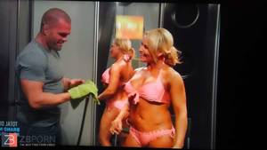 diva - WWE diva Natalya (Nattie) firm nipples and pubic hair in swimsuit