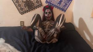 Catrina Day Of The Dead Porn - Catrina Touching her Hot Pussy - Pornhub.com