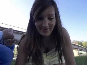 homemade 50s sex action - Outdoor hidden camera sex and blowjob near busy public road