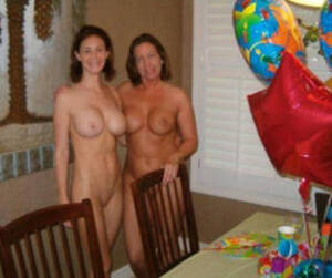 mom nudist party - Mother and daughter naked at birthday party | MOTHERLESS.COM â„¢