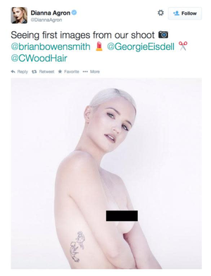 Dianna Agron Porn - Dianna Agron Posts Her Own Topless Pictures
