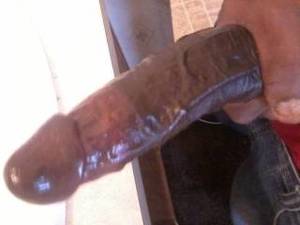 long black cock - showing my woman that long black dick