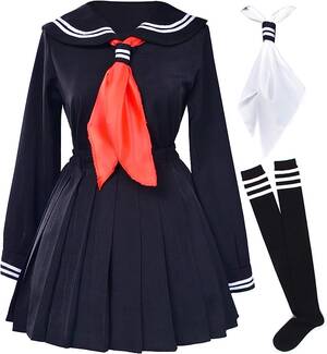 Busty Japanese Schoolgirl Forced Sex - Amazon.com: Classic Japanese School Girls Sailor Dress Shirts Uniform Anime  Cosplay Costumes with Socks Set(Black)(XL = Asia XXL)(SSF08BK) : Clothing,  Shoes & Jewelry