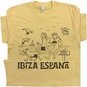 fun beach party naked - S - Nude Beach T Shirt Funny Ibiza Spain Mens Womens Weird Random Vintage  Graphic Tee Party Naked Wasted Hilarious Retro : Amazon.ca: Clothing, Shoes  & Accessories