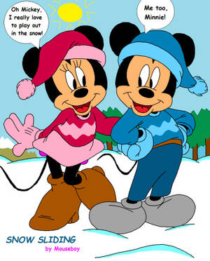 Mickey And Minnie Mouse Porn - Snow Sliding - IMHentai