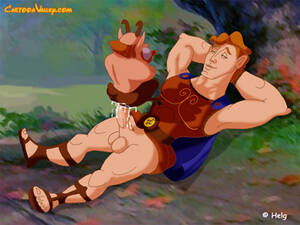 Hercules Dick Porn - Satyr Phil uses Hercules' cock as a toy while he sleeps | Cartoon Valley.  All porn from Cartoon valley