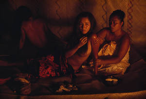 latin naked tribes girls - a-topless-tahitian-dancer-is-annointed-gordon-gahan-