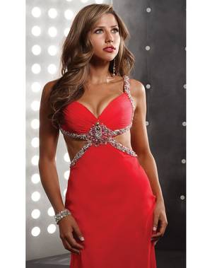 Formal Gown Sexy - Beading Straps Chiffon Column Evening Dress