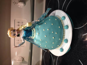 Disney Frozen Marshmallow Porn - Elsa frozen doll cake made with Wilton doll pan and marshmallow fondant