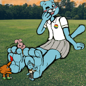 amazing world of gumball porn foot job - 139014 - suggestive, artist:thetwolf, anais watterson (tawog), darwin  watterson (tawog), gumball watterson (tawog), nicole watterson (tawog),  anthro, cartoon network, the amazing world of gumball, daughter, feet,  female, foot fetish, foot focus, macro,