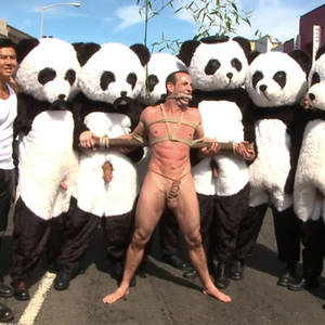 in public - 8-man gangbang - Bound in Public photo gallery