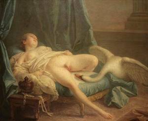 Ancient King Porn Paintings - Leda and the Swan by Boucher, 1741.