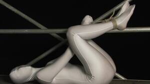 Encased Woman Porn - Encased Girl in Shiny Zentai Suit is Tied to a Metal Pole and tries to  Escape - Pornhub.com