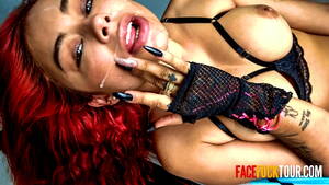 latina dripping cum facial - gorgeous redhead latina face cum dripping after hard face fuck - XVIDEOS.COM