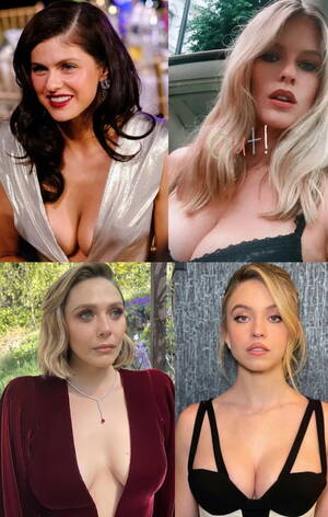 Elizabeth Olsen Fucked Porn - Deep Cleavage: Alexandra Daddario, Alice Eve, Elizabeth Olsen and Sydney  Sweeney - 9GAG
