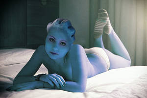 Mass Effect Asari Swimsuit Porn - liara sorta girl blue asari
