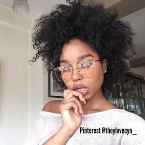 Curly Glasses Porn Ebony - Hey girls wanna see more ? Follow my Pinterest @theylovecyn_