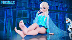 Frozen Porn Feet - 214922 - not furry, safe, artist:necdaz91, elsa (frozen), olaf (frozen),  human, mammal, humanoid, disney, frozen (disney), 3d, barefoot, digital  art, duo, duo male and female, feet, female, fetish, foot fetish, foot  focus,
