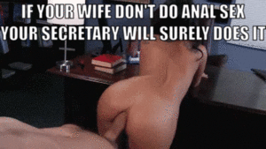 Blonde Secretary Anal Captions - Anal sex is the reason why I have a secretary gif