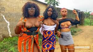 big breast african tribe - Amateur trio of big tits African babes head out of a jungle rave to get  strap on fucked - RedTube