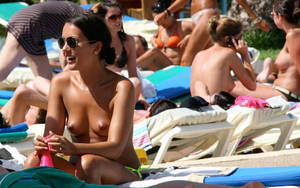 candid topless beach red heads - Candid Topless Girl On Beach