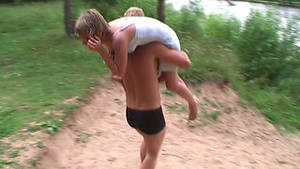 drunk russian college folks - Drunk Russian college folks party at the beach