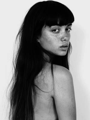 freckled black girl porn - Long black hair with blunt full fringe, between baby bangs and brow-length.